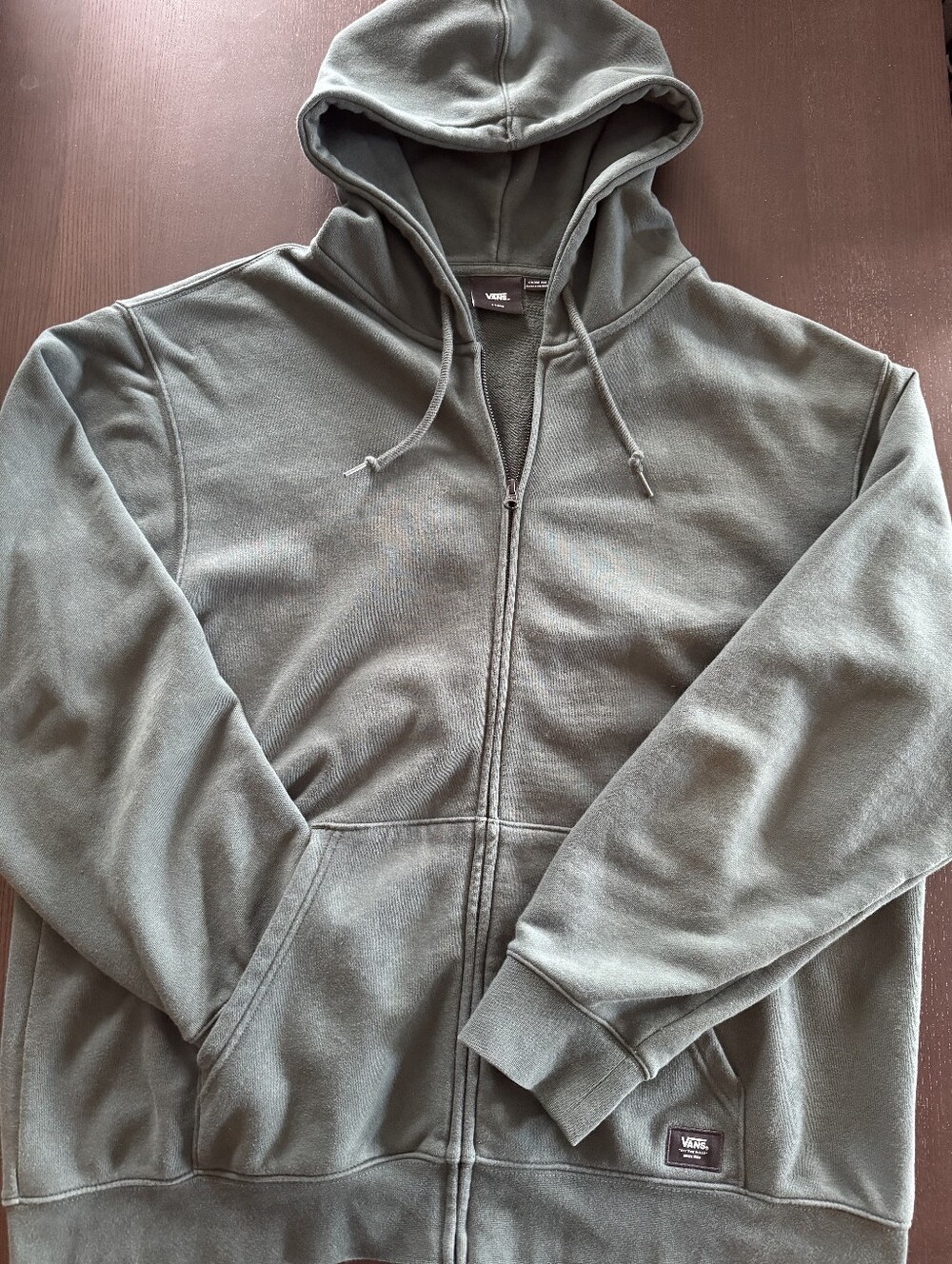 Vans Original Standards Loose Fit Full Zip Hoodie Green Gables L